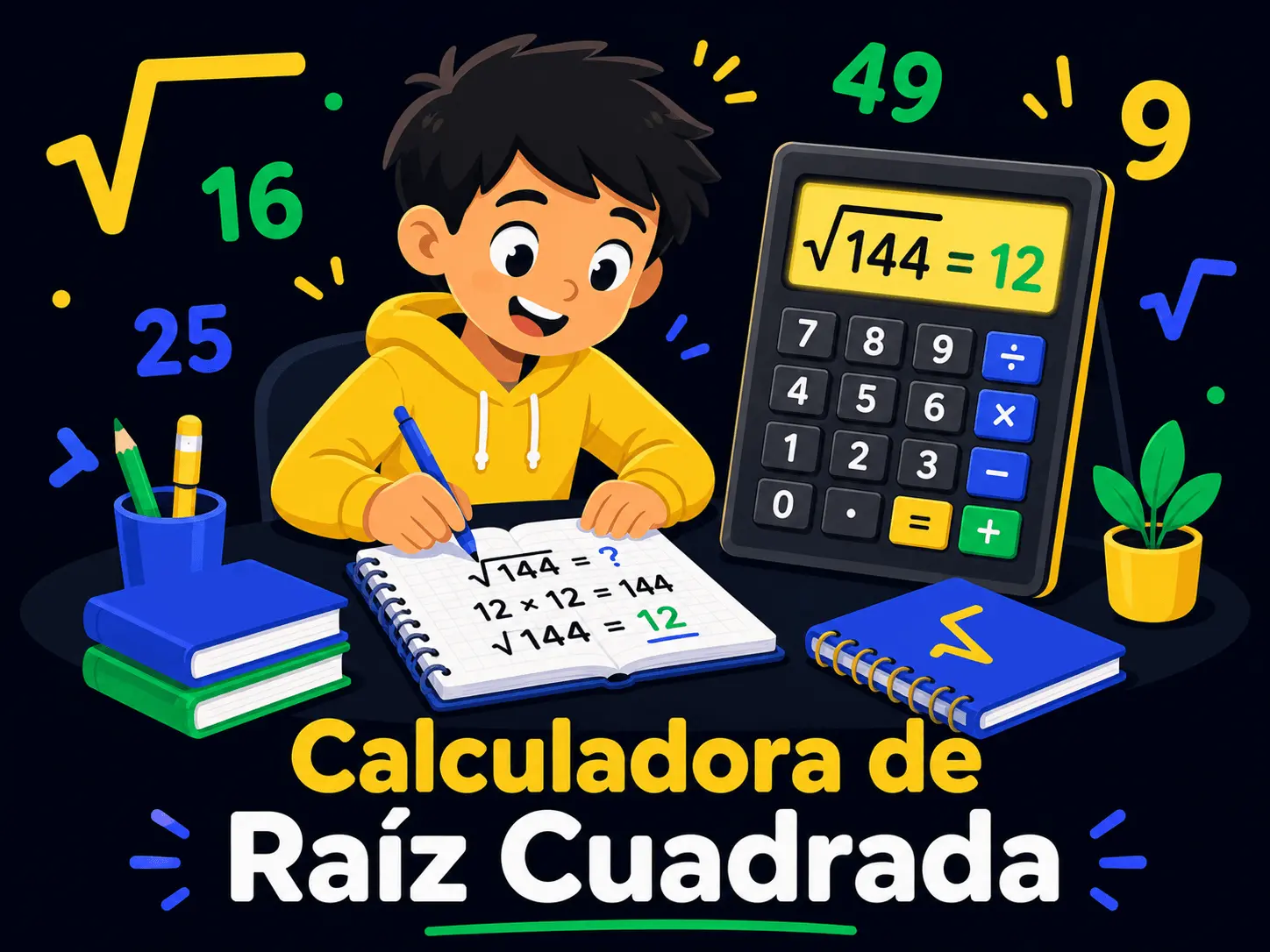 Calculadora de Raíz Cuadrada — ejemplo de uso